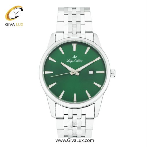 ساعت مچی اورجینال مردانه LdA | لوئیجی د آنا | Luigi d'Ana نقره ای | نقره ای| سبز یشمی تیره| کد رفرنس 2482